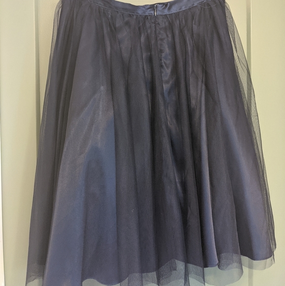 Navy Tulle Party Skirt Size L Used - Picture 2 of 3